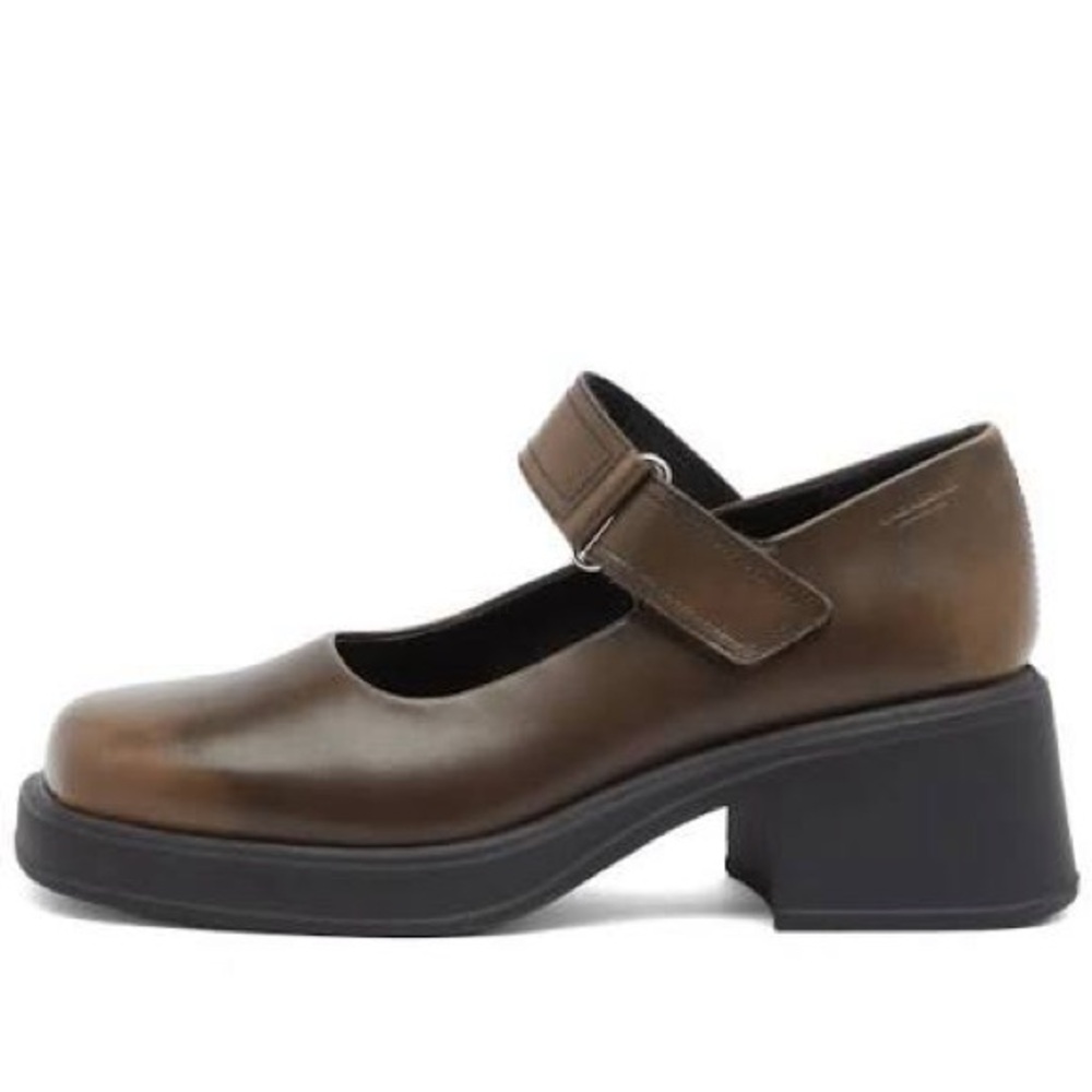 Vagabond Dorah Mary Jane Platform Shoes in Mud Brown EU Size 39/Women’s US 8.5